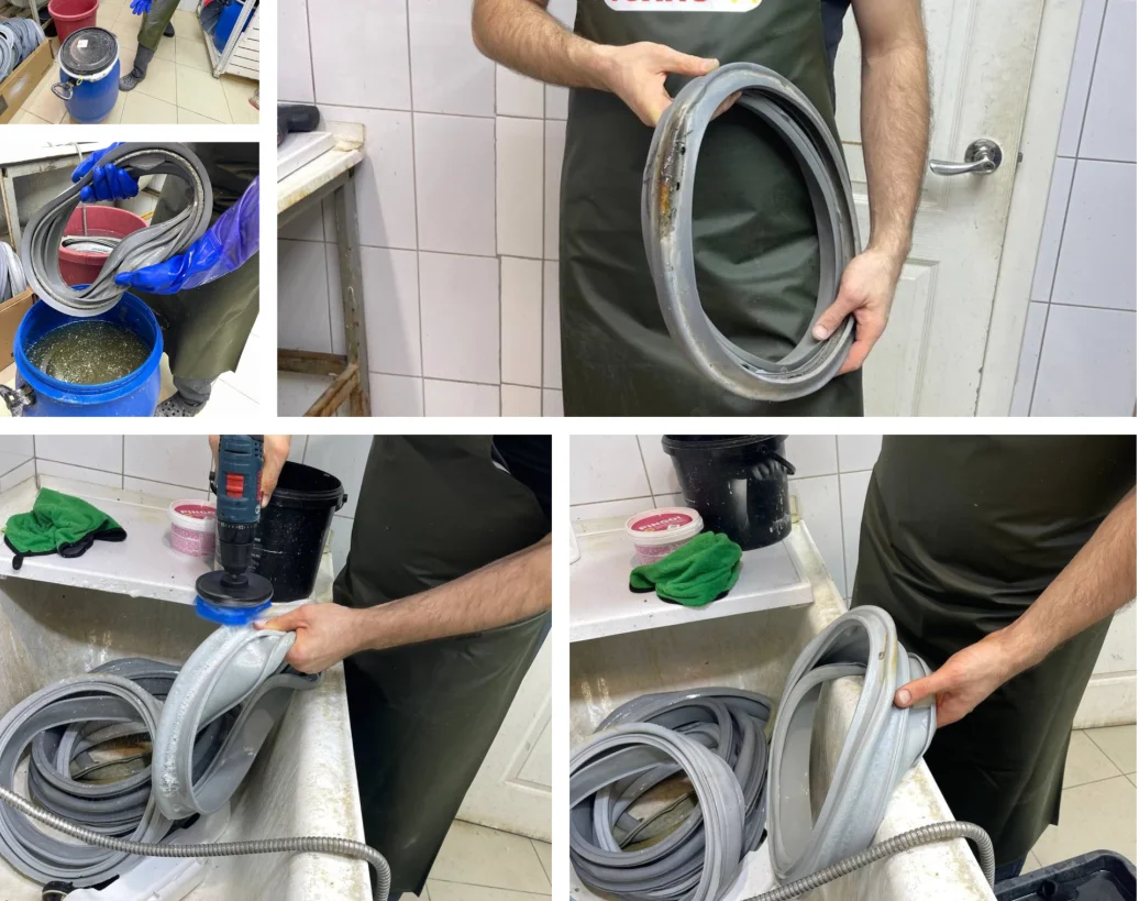 Глубокая чистка манжеты люка стиральной машинки в сервисном центре Техно-Д